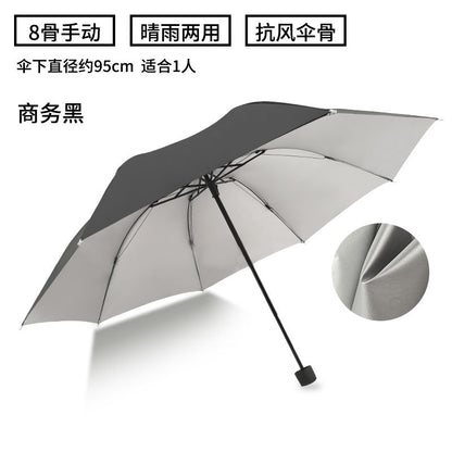 Silver Coating 3-Fold Sunshade Umbrella