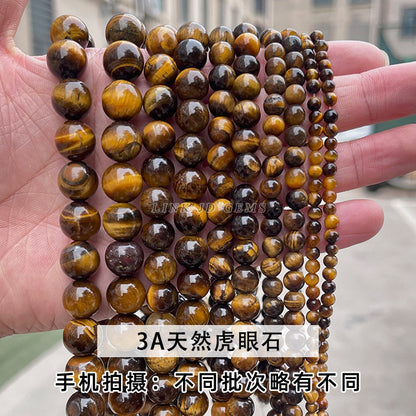 Colored tiger's eye beads