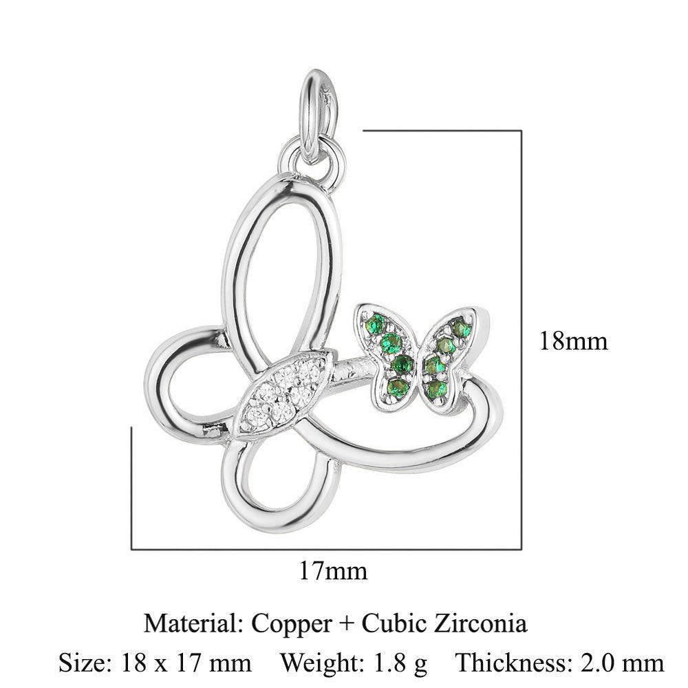 Dragonfly Elephant Dinosaur Copper Zircon Pendant