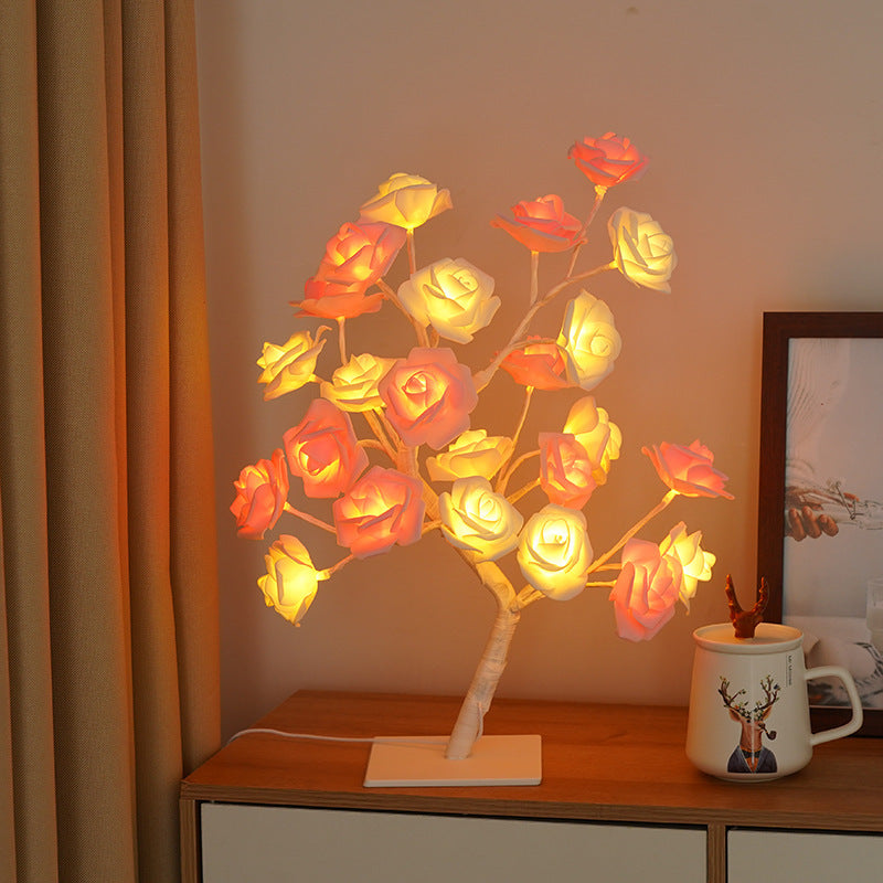 USB switch LED simulation rose tree lamp decoration night light