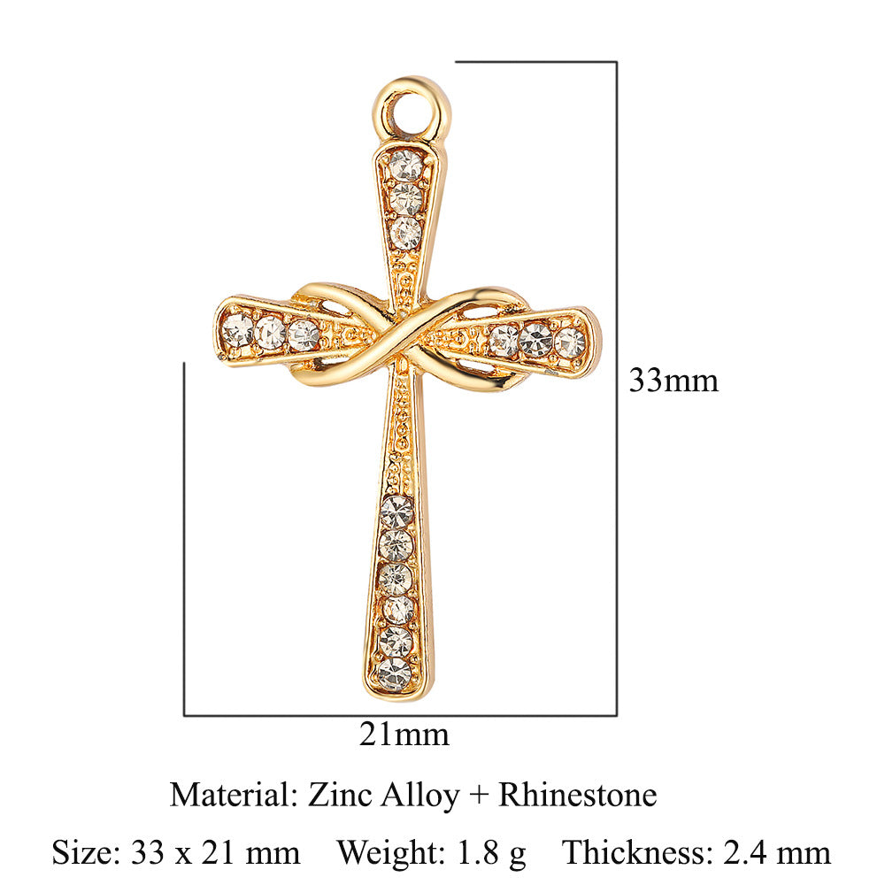 5 pcs/pack, eye snake cross, leaf alloy pendant.