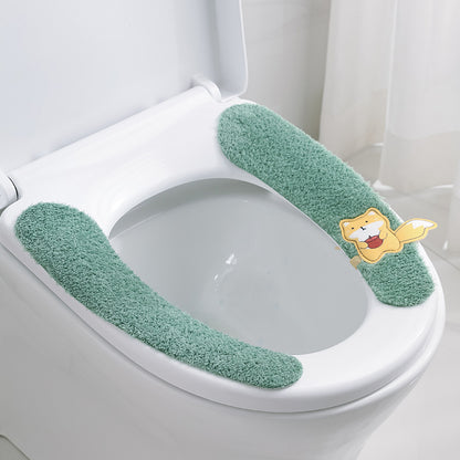 Fleece-Lined Waterproof Toilet Seat Cover