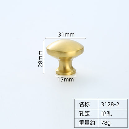 Round single hole cabinet door furniture handle