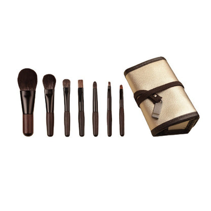 Mini 7-Piece Animal Hair Makeup Brush Set