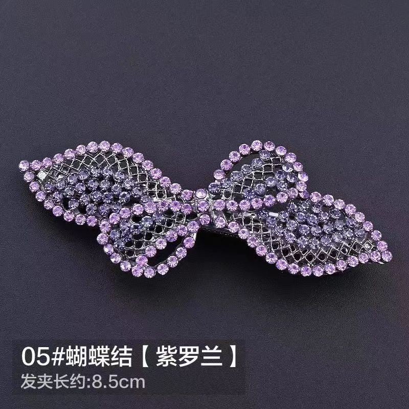 Medium horizontal clip spring clip rhinestone top clip