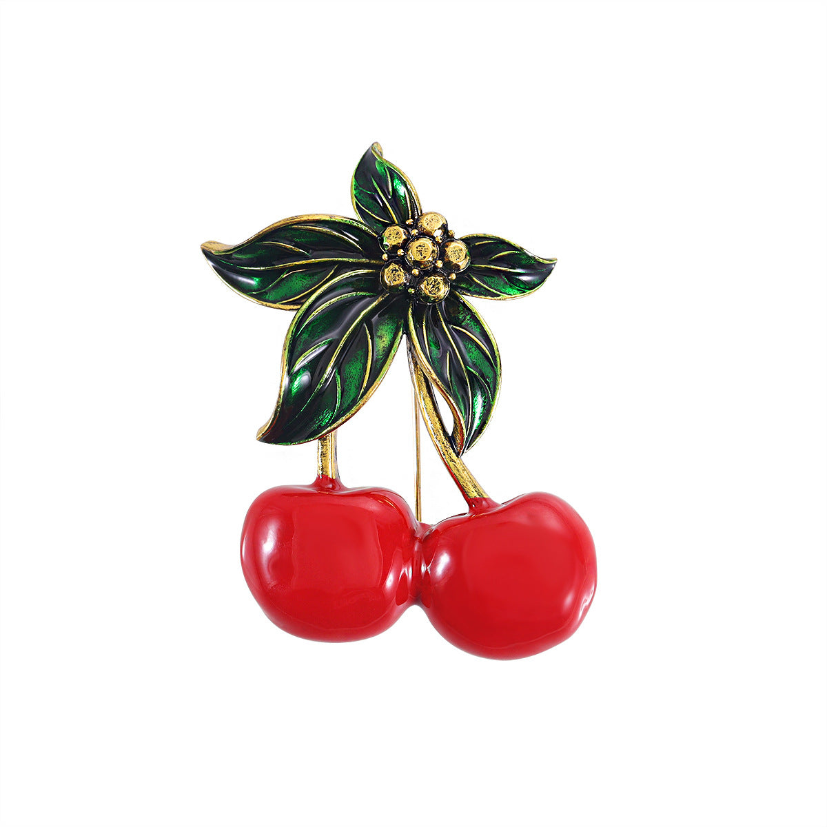 Fixed brooch cherry corsage cute cherries