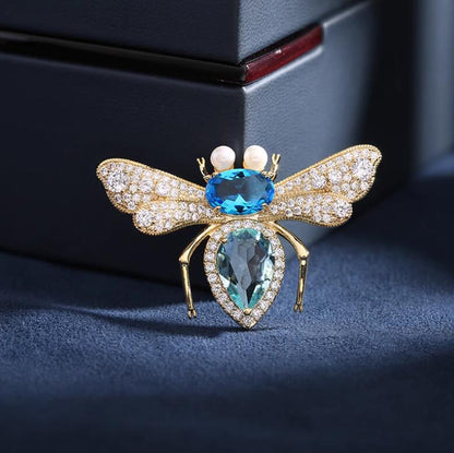 Insect Bee Flash Diamond Brooch