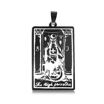 5 pcs/bag gun black tarot brand titanium steel pendant