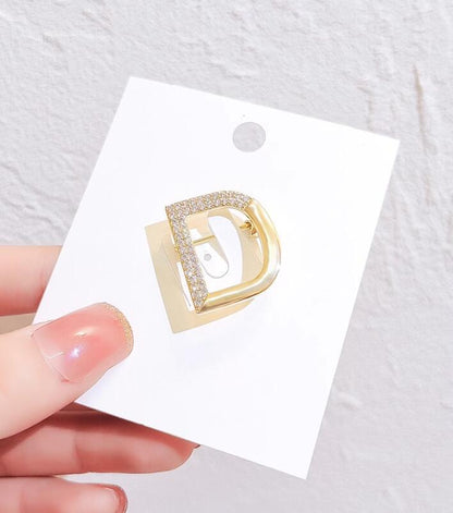 Letter D Home Simple Brooch