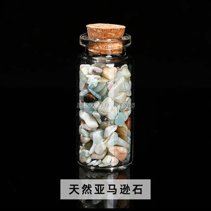 Crystal gravel wishing bottle jade agate gravel