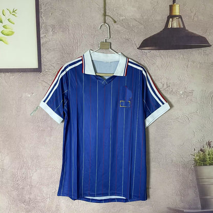 Camiseta retro de manga corta de Zidane Henry de Mbappé de Francia 82-06 