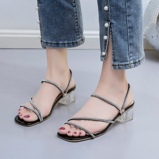 Spring and summer mid-heel san