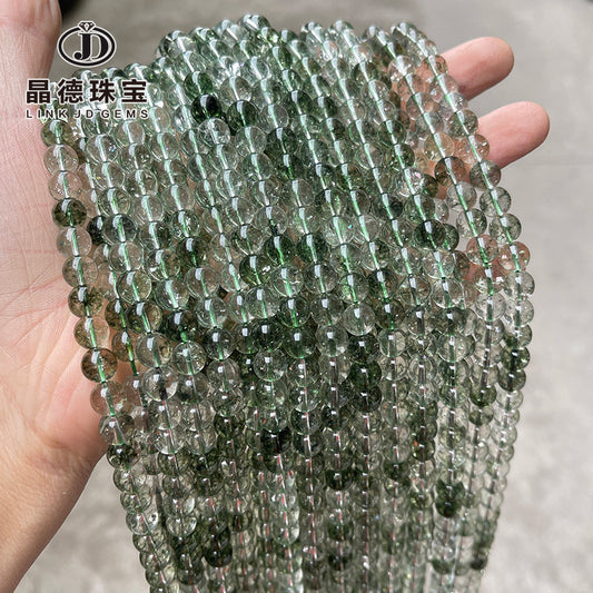 Synthetic K9 Green Ghost Crystal Round Beads Loose Beads