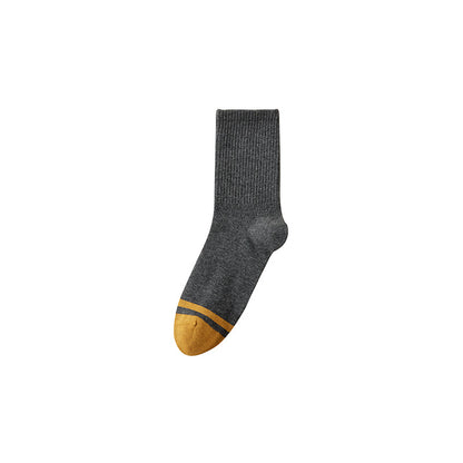 Double-Stitch Cotton Men's Mid-Calf Socks