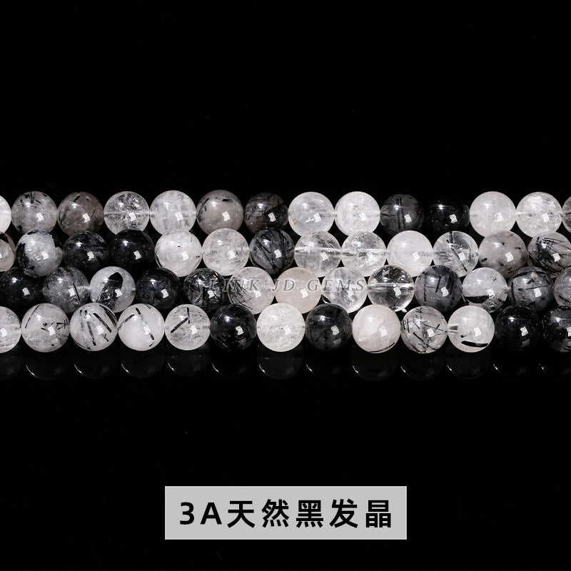 Natural crystal round beads white crystal strawberry crystal hair crystal loose beads