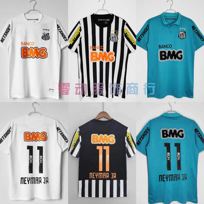 12-13 Santos Retro Home Away 11 Neymar Short Sleeve