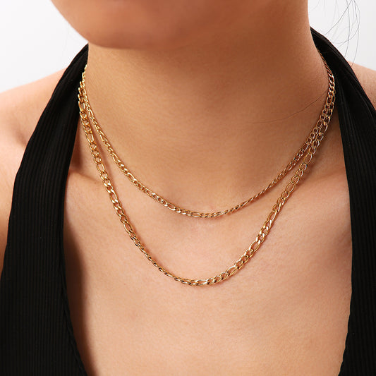 Gold chain necklace jewelry gold plated