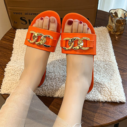 Candy colored slippers