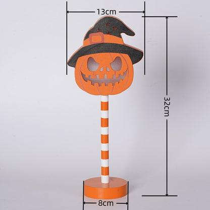 Halloween ghost festival wooden decoration arrangement night light