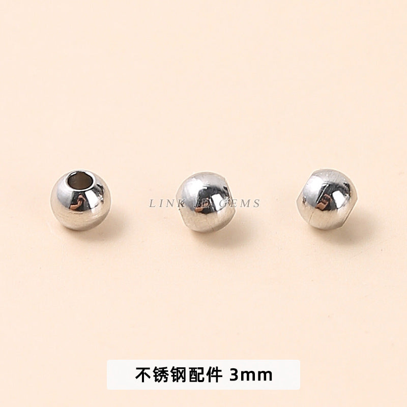 Stainless steel bead spacer tube bead round bead accessories