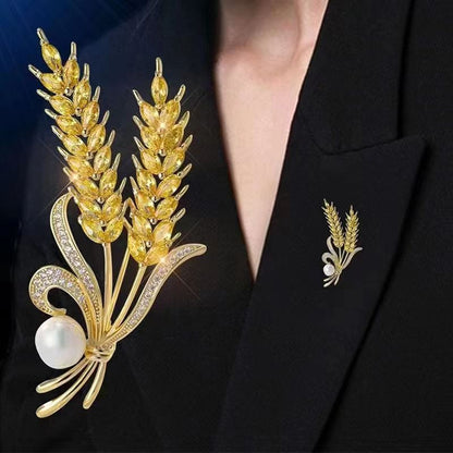 Golden Wheat Brooch