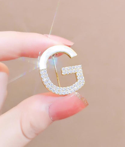 Letter G Brooch