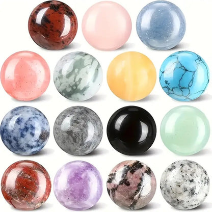 20mm natural stone crystal agate ball crystal round beads crafts