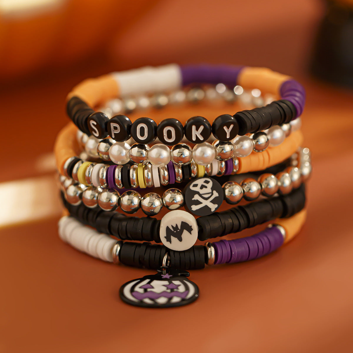 Halloween Party Alloy Letter Bracelet