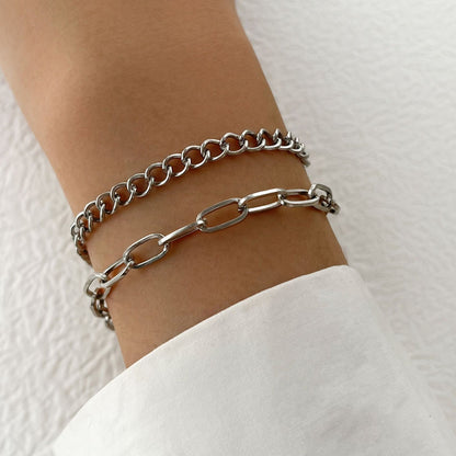 Personalized thick chain bracelet