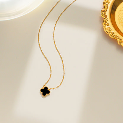 Classic Korean Double-sided Clover Necklace, Non-fading