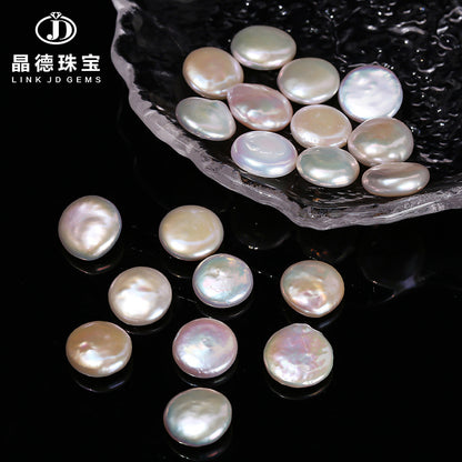 Freshwater pearl non-porous button beads loose beads