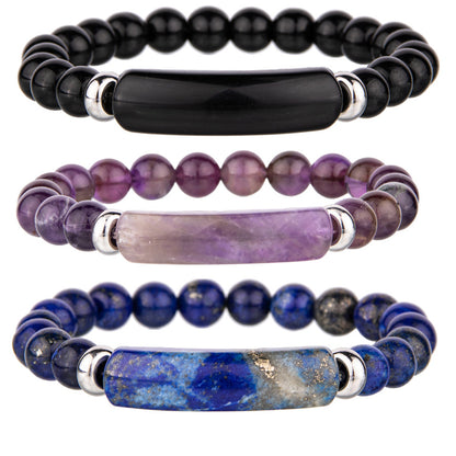 Crystal agate bridge bracelet