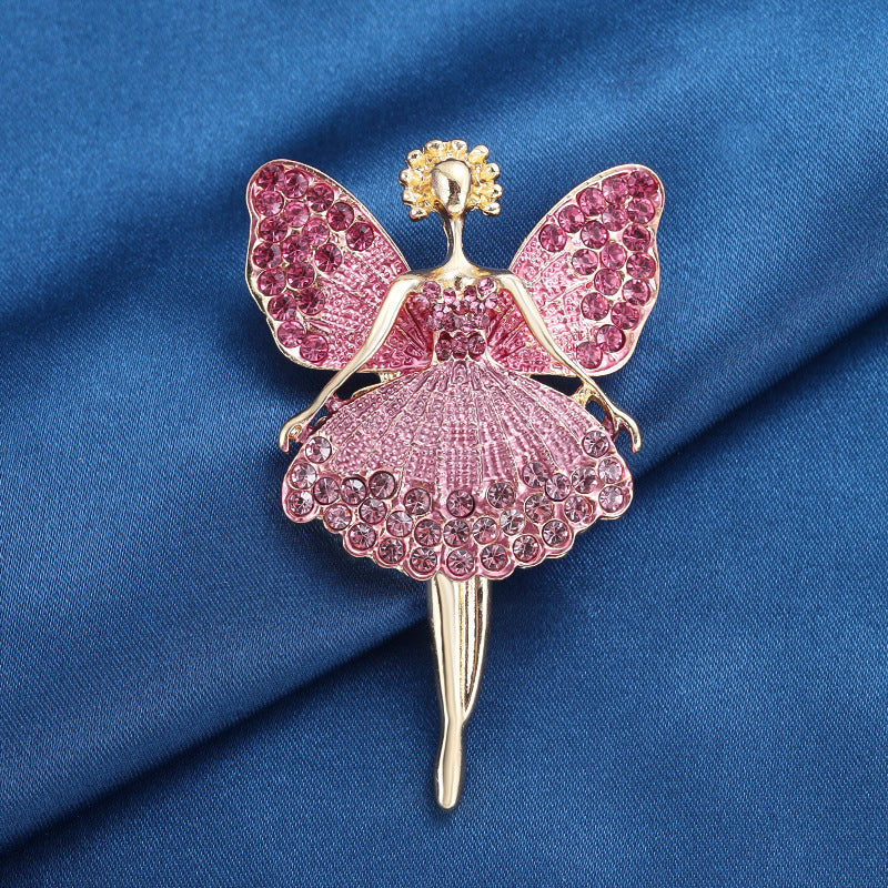 Cute angel brooch full of diamonds