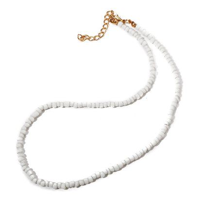 Pearl necklace choker clavicle necklace