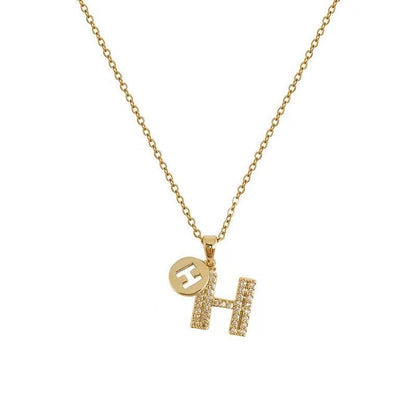 H letter necklace fashion