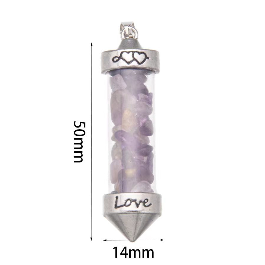 Crystal gravel wishing bottle colorful crystal pendant