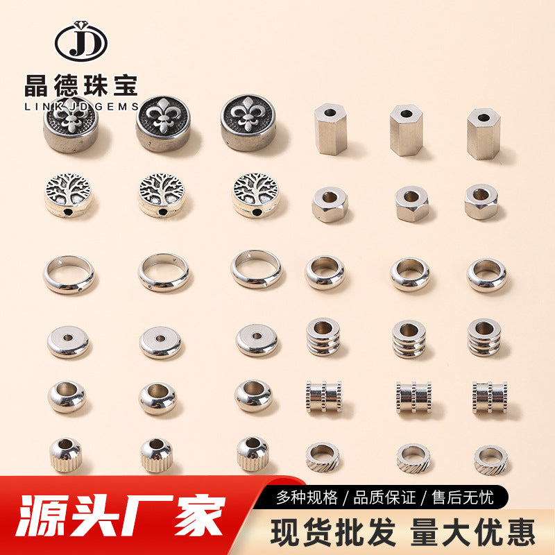 Stainless steel bead spacer tube bead round bead accessories