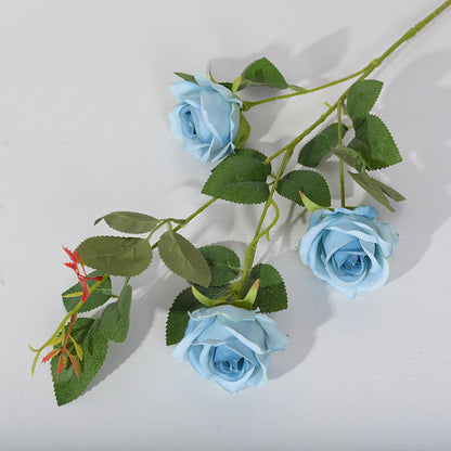 3 small Paris rose artificial flowers