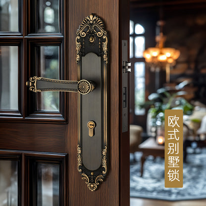 Chinese all-copper double-opening door lock