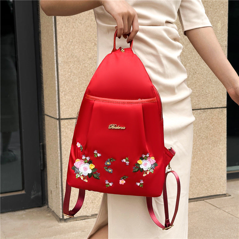 Backpack Korean version embroidered travel bag