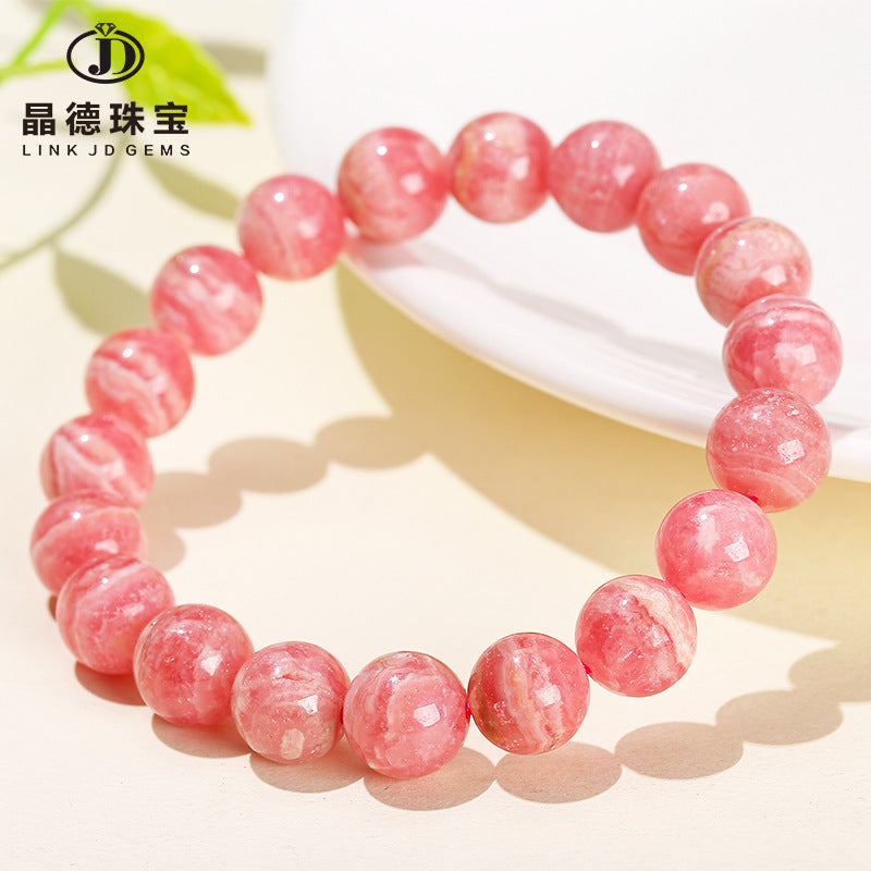 Red stone bracelet simple single circle