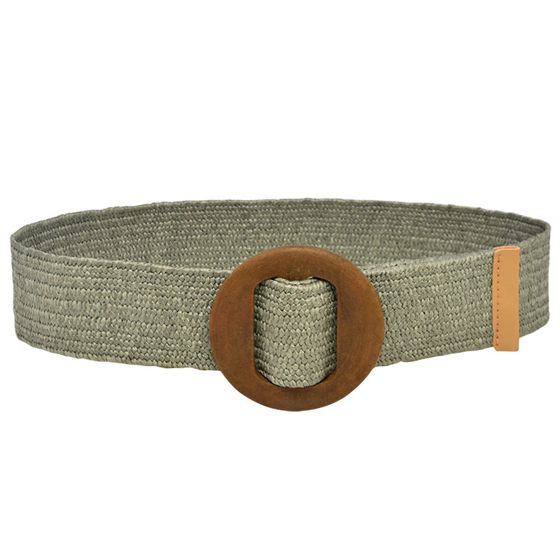 Women's canvas elastic belt