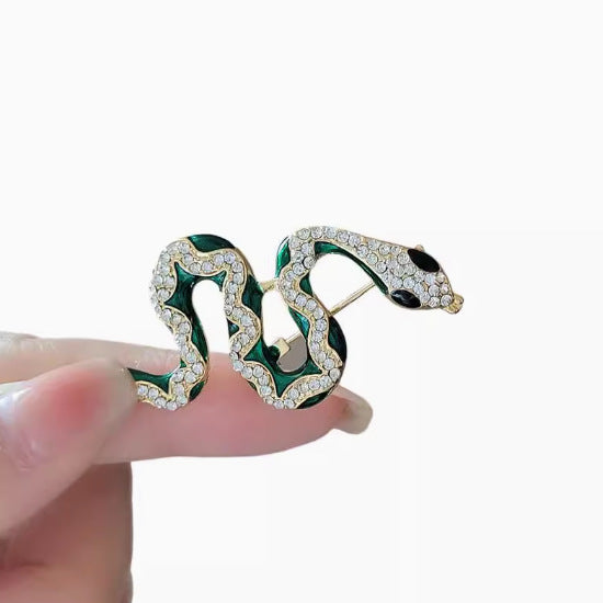 Snake brooch full of diamonds