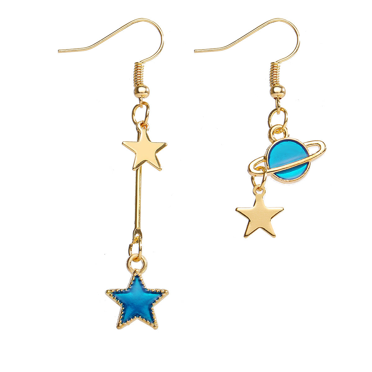 Blue starry sky star earrings shopee earrings