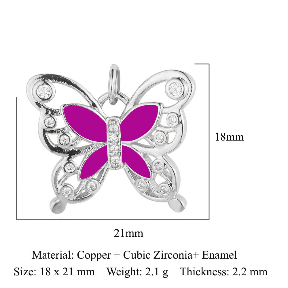 Dragonfly Elephant Dinosaur Copper Zircon Pendant