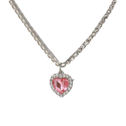 Heart zircon necklace