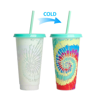 710Ml temperature-sensitive plastic color-changing cup