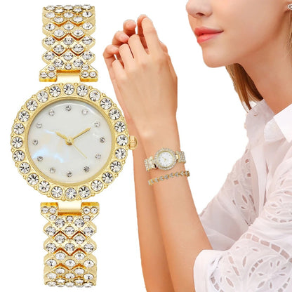 Rhinestone Quartz Watch Women's Fashion