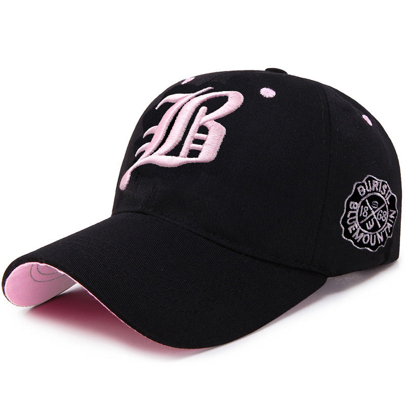 Korean Style Embroidered Letter Duckbill Cap