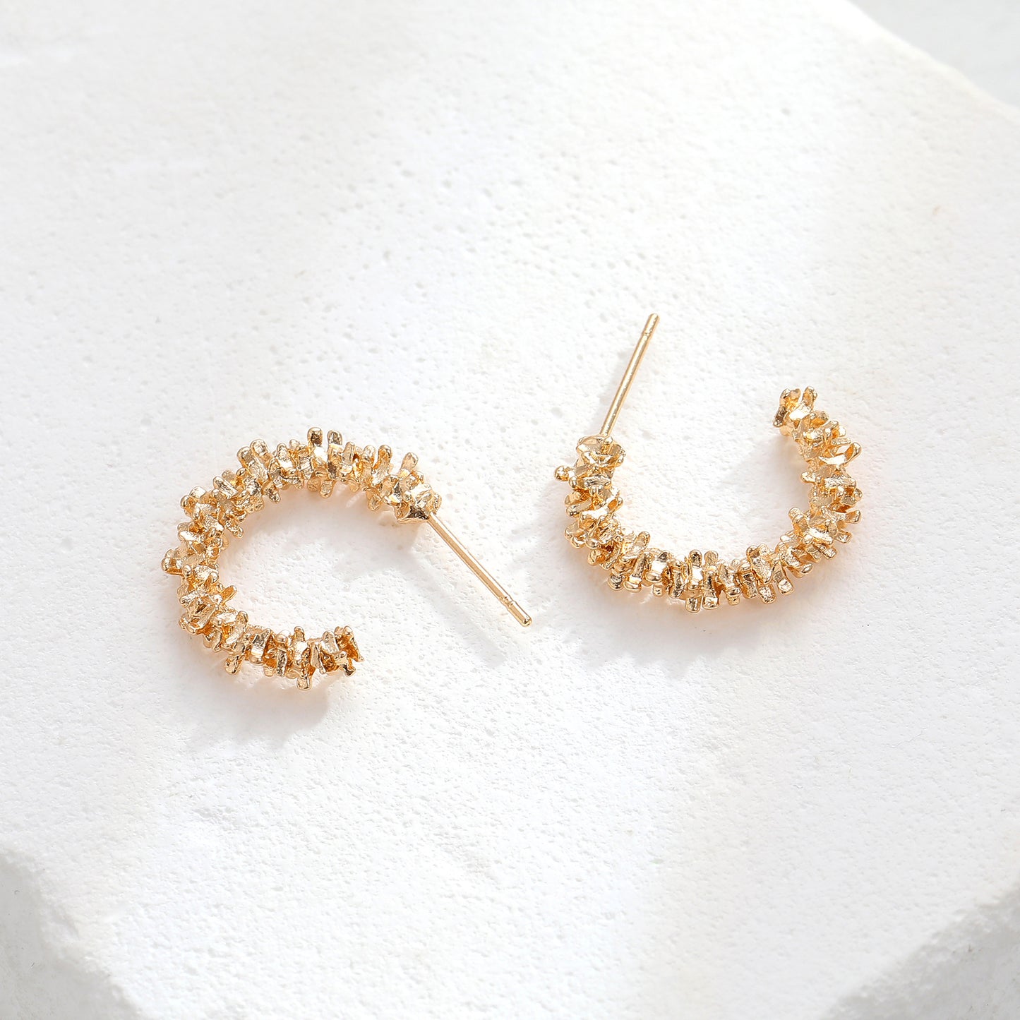 Personalized letter C hoop earrings